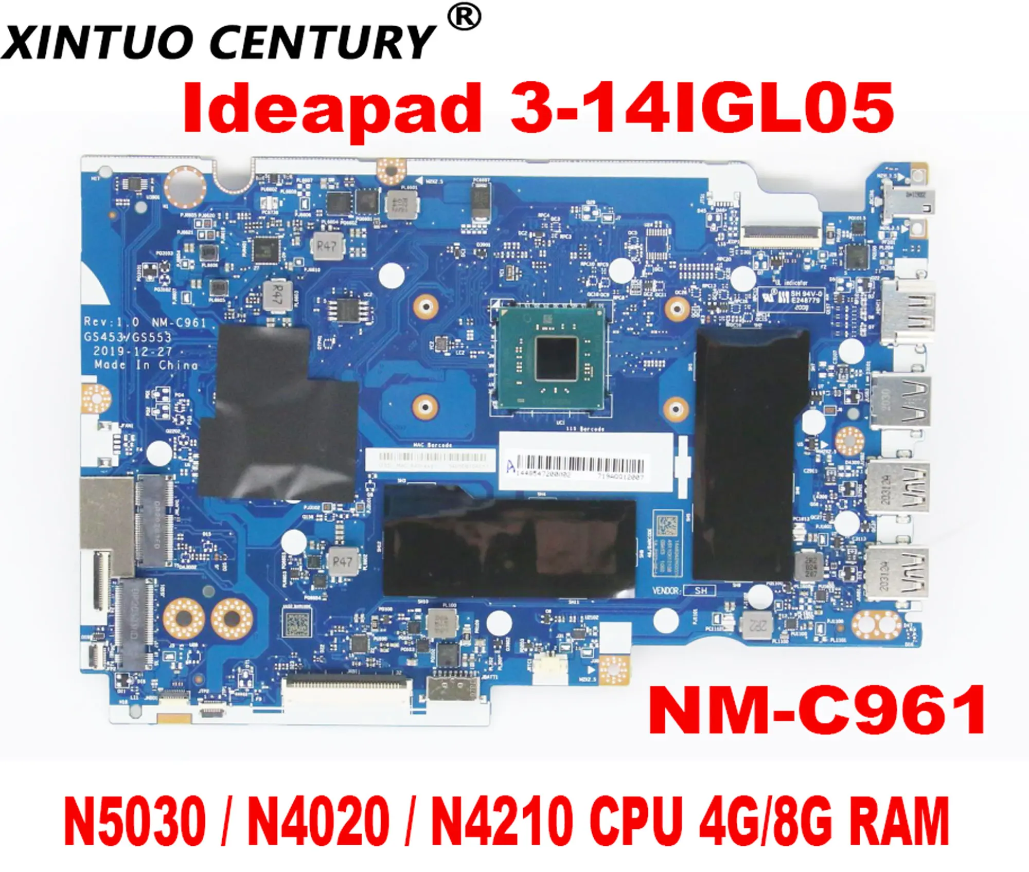 

NM-C961 Motherboard For Lenovo Ideapad 3-14IGL05 Laptop Motherboard with N5030/N4020/N4210 CPU 4G/8G RAM 100% Test Work