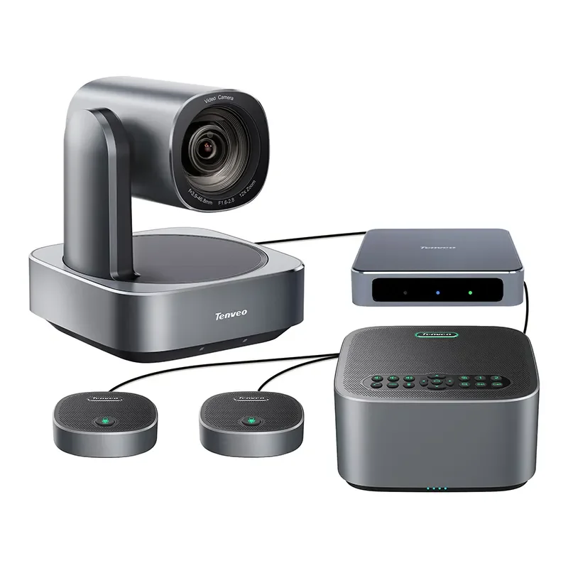 Tenveo 4K Resolution 1080p PTZ Camera 12x Optical Zoom Plug And Play Video Conference Microphone System