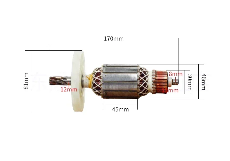 Electric pick DZG1350-6 rotor accessory Dongcheng Z1G-FF-6 stator full impact original electric DCA