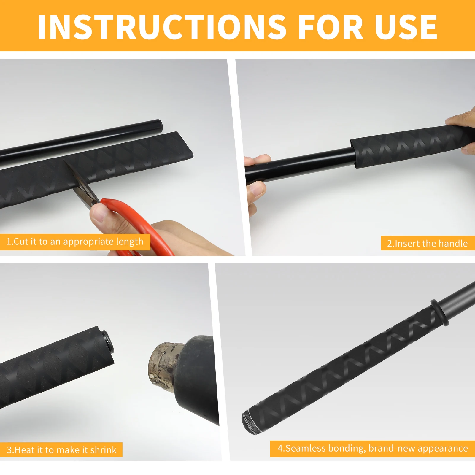 New DIY Electrical Insulation Sleeve For Fishing Rod Anti-Slip Heat Shrink Tube Diameter 15/18/20/22/25/28/30/35/40/45/50/60mm