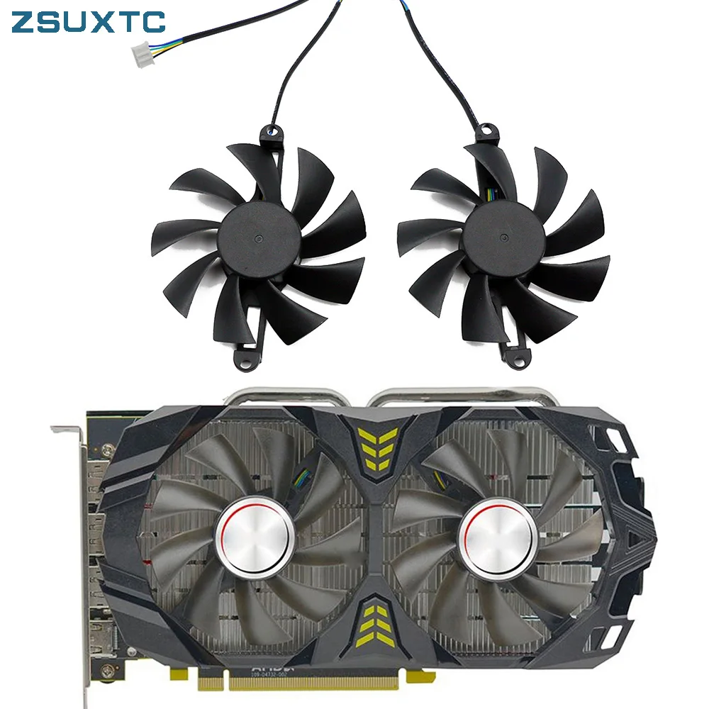 2Pcs/Set 85MM 6600M GPU Cooler Graphics Card Fan For AMD AFOX Radeon RX 580 2048SP For Colorful GTX1070ti GAMING VGA Replace