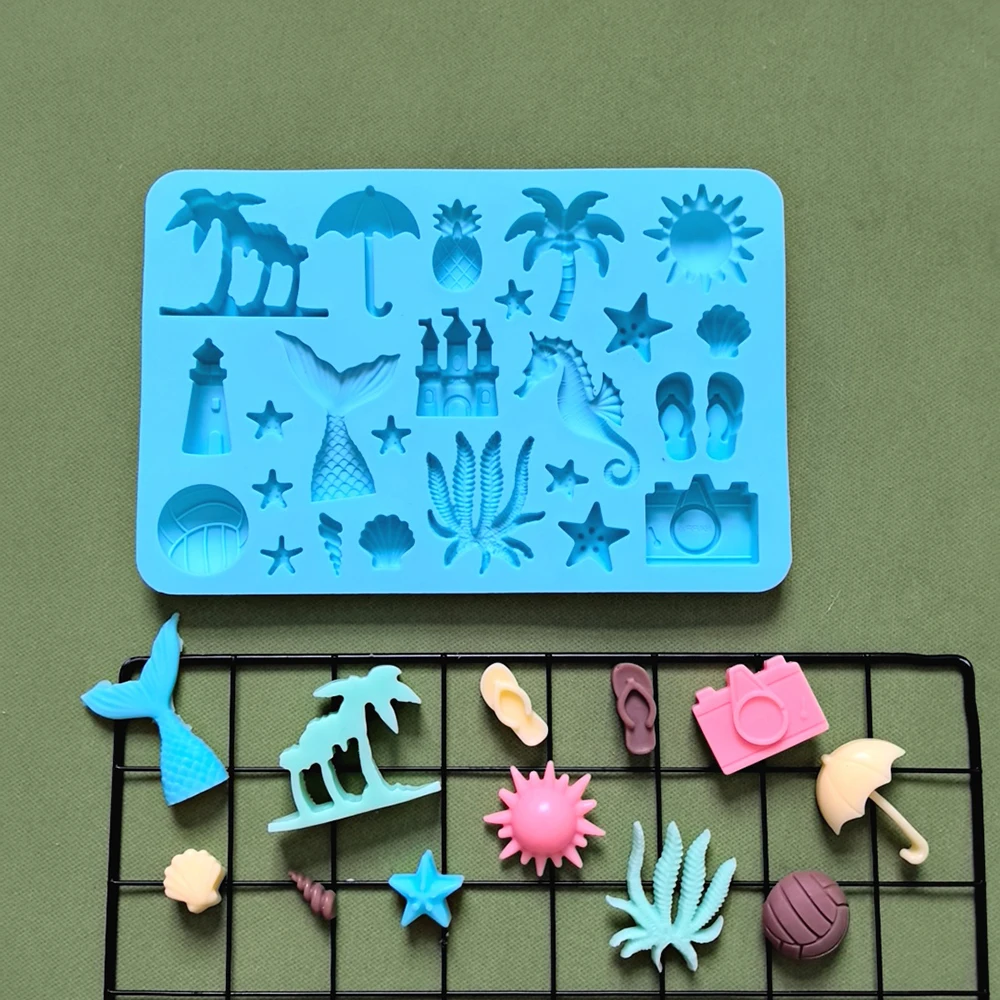 1pc 25 hole ocean creature, camera shaped DIY non stick baking mold, used for cookies, chocolates, candies, etc