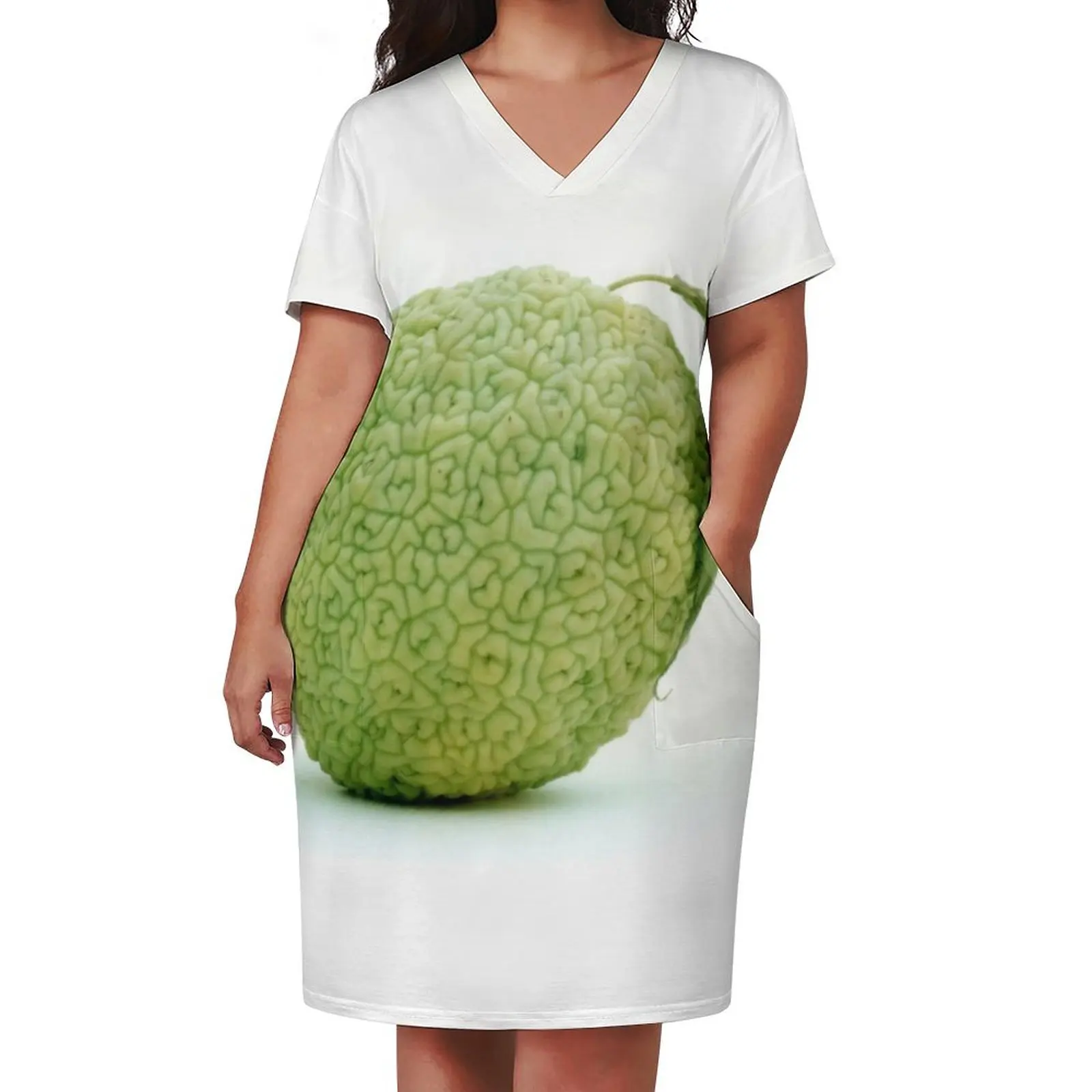 Hedge Apple Hedgeapple Osage Orange Loose Pocket Dress Clothing female Women's evening dress