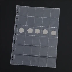 A4 9 Holes 30 Pockets Clear DIY Photo Album Replaceable Inner Pages for Coin Collectors,PP Material Sleeves Collect Book