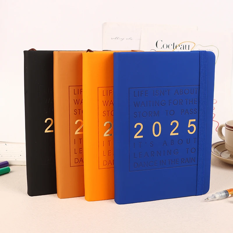 2025 Planner Notebook A5 Daily Agenda English One Page Per Day Monthly/Weekly/Daily For Office School Supplies Stationery