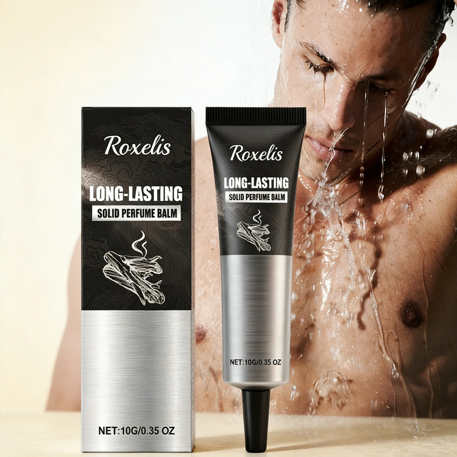 

Твердый парфюм Roxelis 10г для мужчин, древесный аромат, портативный, натуральный, свежий, элегантный, нежный аромат, уход за мужчиной