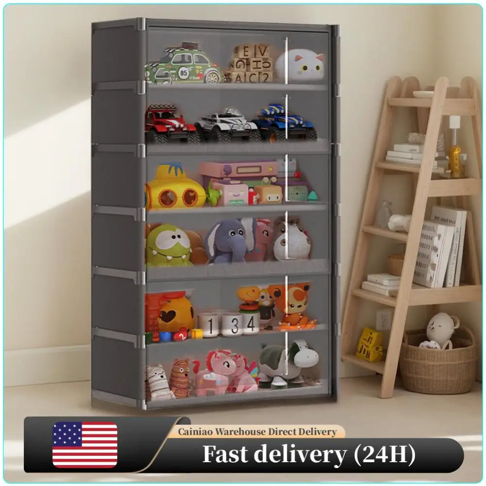 

7 Tiers Shoe Rack Organizer with Lid Storage Organizer with Clear Flip Door Shoe Storage Shelf Cabinet for Bags Books