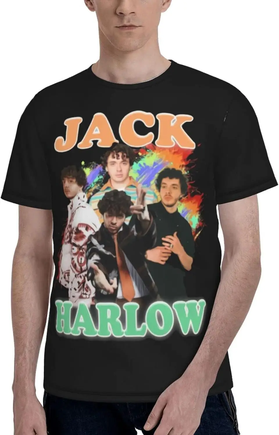 Men's T Shirt Polyester Graphic Short Sleeve Clothing