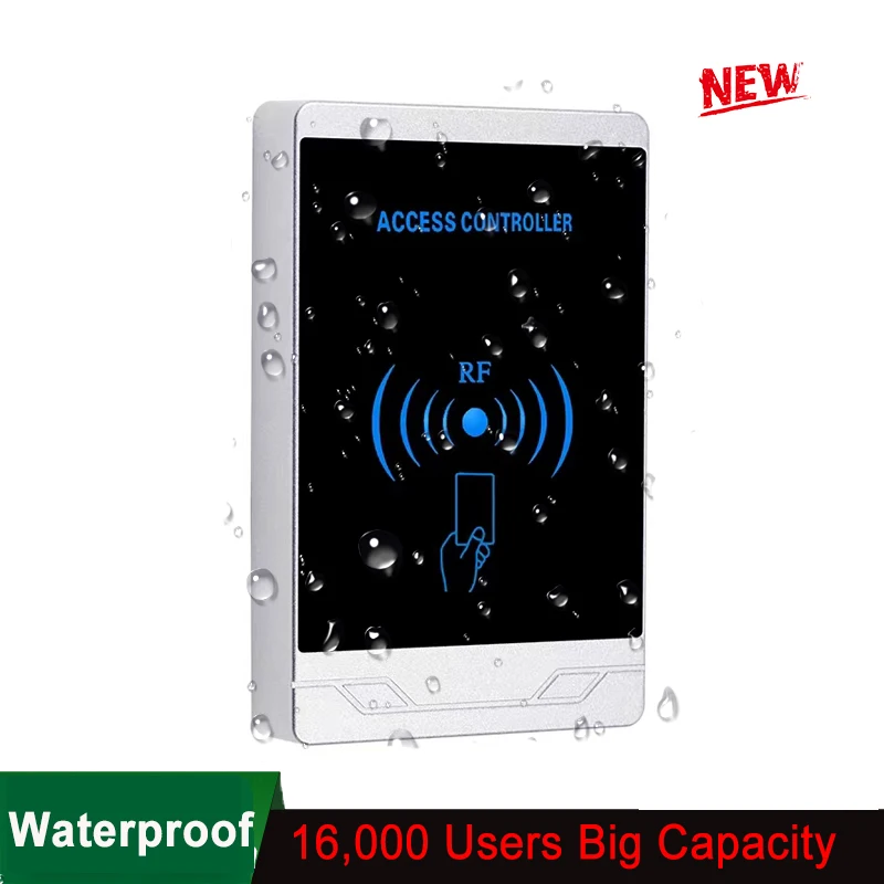 IP68 Waterproof WG26 Access Control System with Keypad and IC 13.56MHz/ID 125KHz Rfid Card Reader Supports 16000 Users