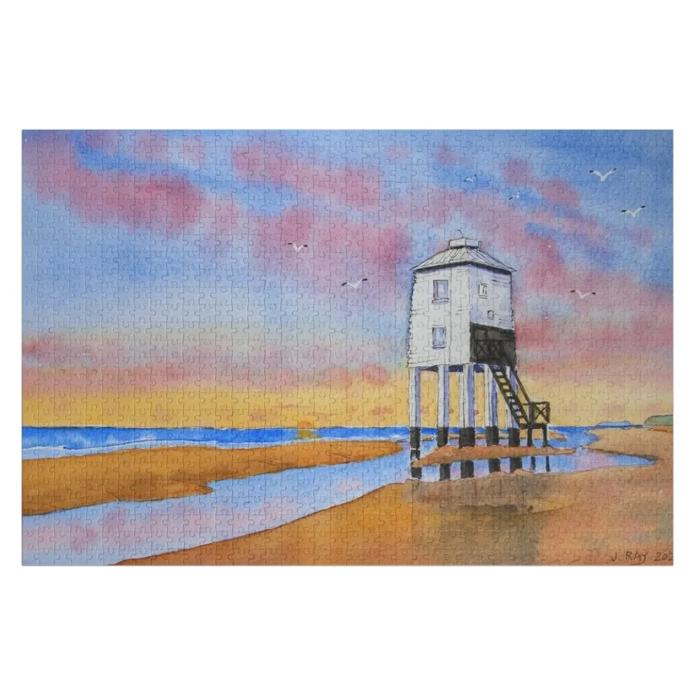 Burnham-on-Sea Low Lighthouse. Gra logiczna dla dzieci Niestandardowe prezenty Puzzle