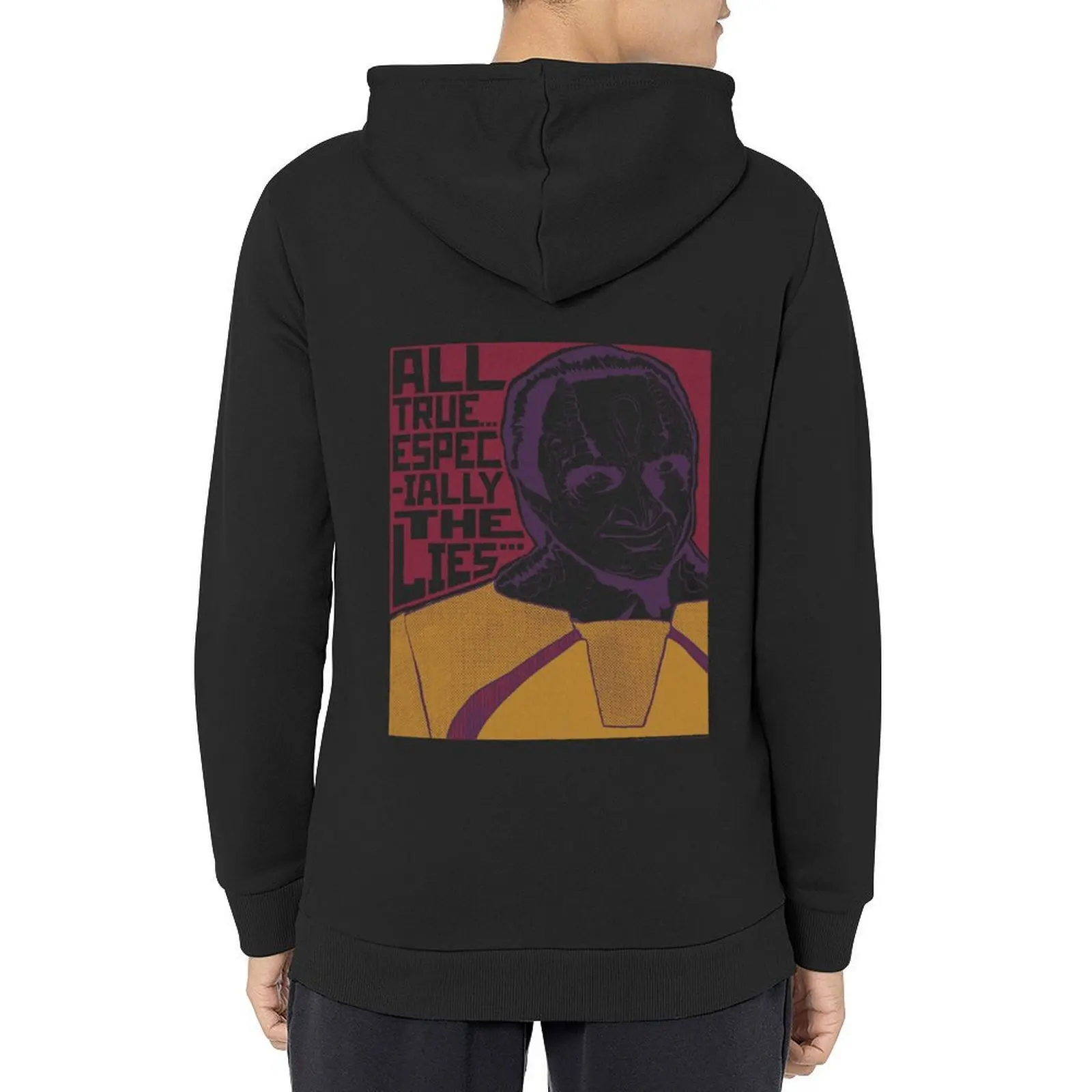 

Star Trek: Deep Space Nine Garak All True Especially The Lies Hoodie autumn mens clothing men's clothing men's oversize hoodie
