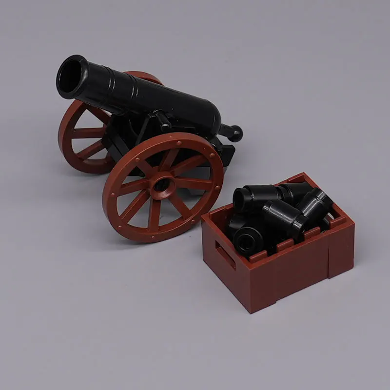 MOC 1PCS 84943 2527 Pirate Ship Cannons Building Blocks Medieval Military Boat Bricks Particle Idea Toy Children Birthday Gifts