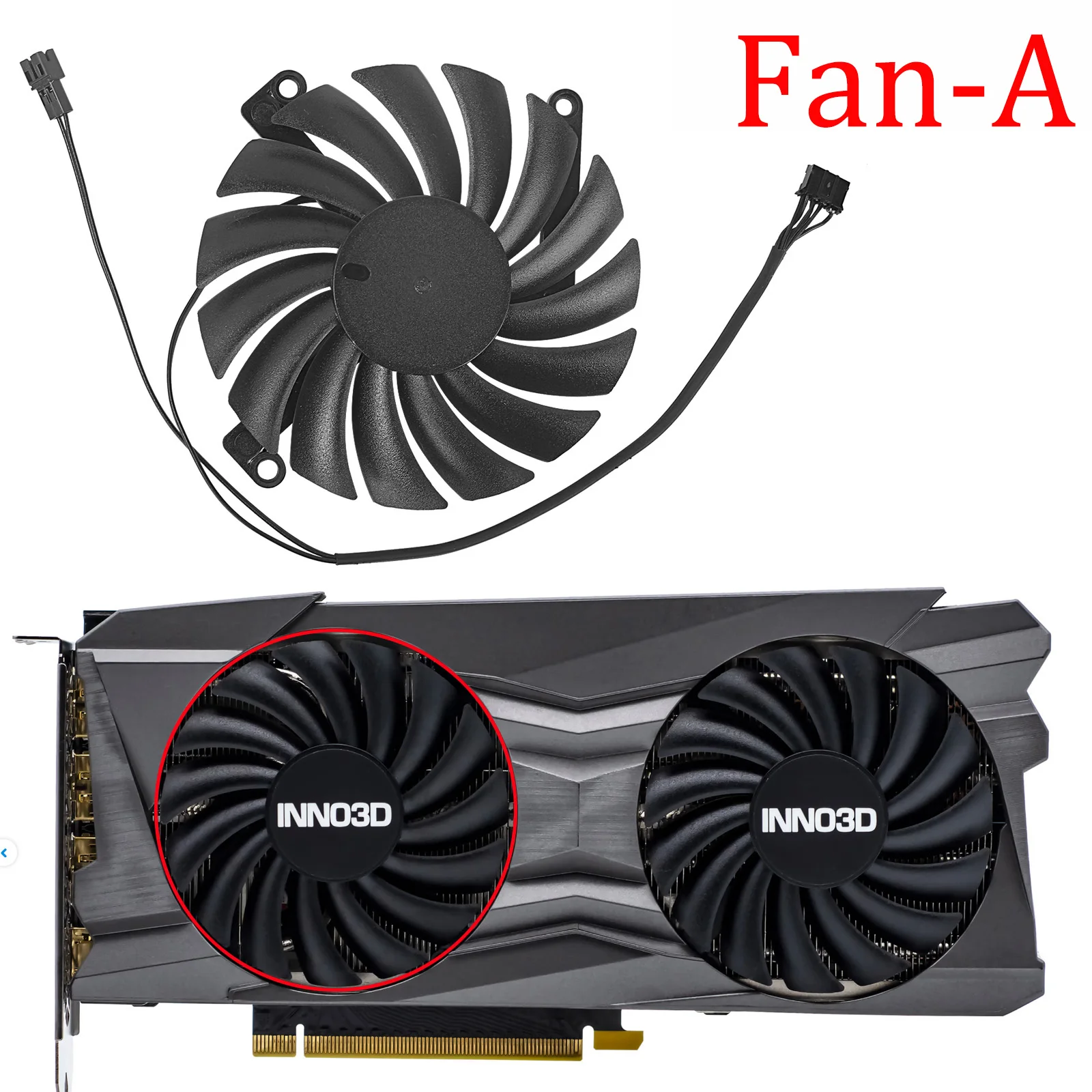 ビデオカードファンの交換 INNO3D GeForce RTX 3070 TWIN X2 OC 85 