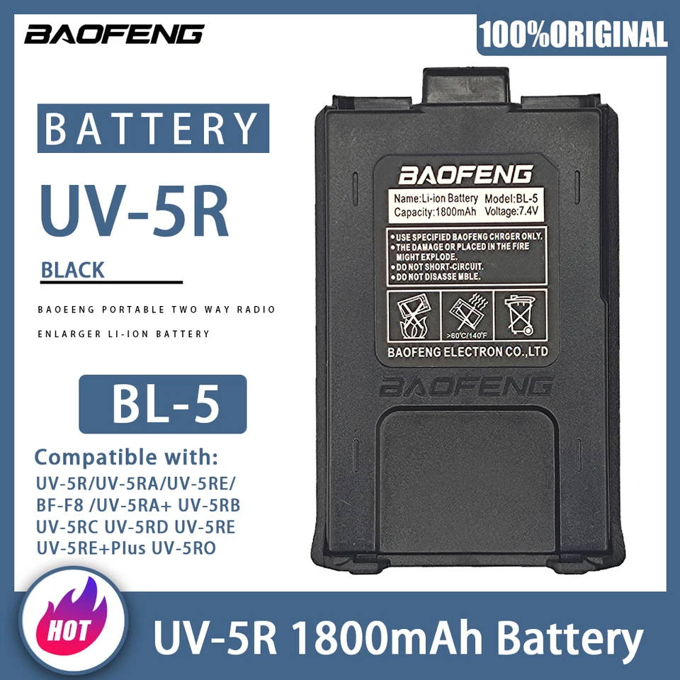 Baofeng-トランシーバー用充電式バッテリー、双方向ラジオパーツ、uv5r
