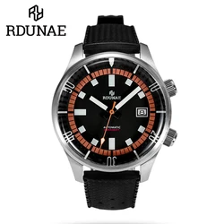 RDUNAE R3 43mm Dive Watch NH35 Automatic Mechanical Sapphire Crystal 316L Stainless Steel 20ATM Luminous Luxury Men Wristwatch