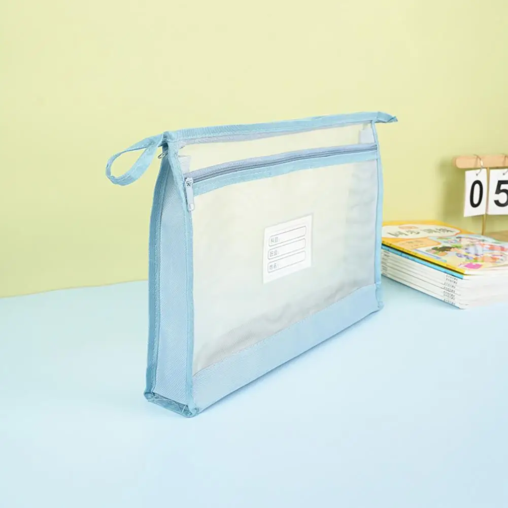 Органайзер для рабочих документов, прозрачный двухслойный сетчатый чехол на молнии для документов формата А4, организация офисных школьных принадлежностей для путешествий