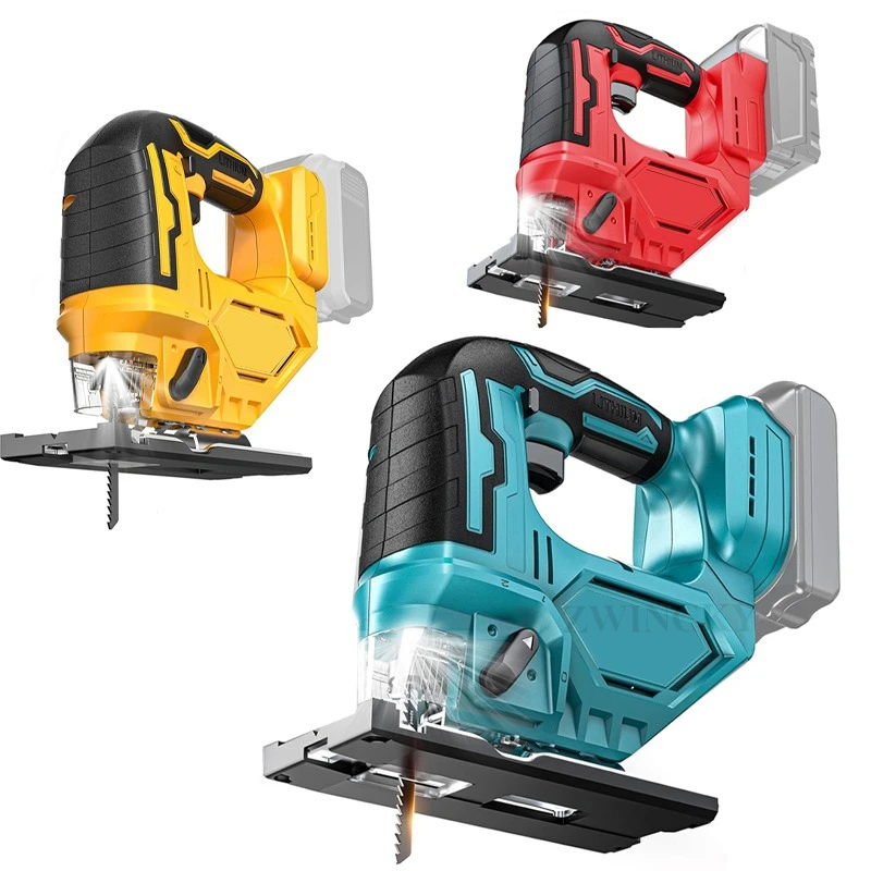 

Cordless Jig Saw for Makita/Dewalt/Milwaukee 18V Battery Brushless Jigsaw Cut Off Tool Variable Speed 45° Beveled Cuts