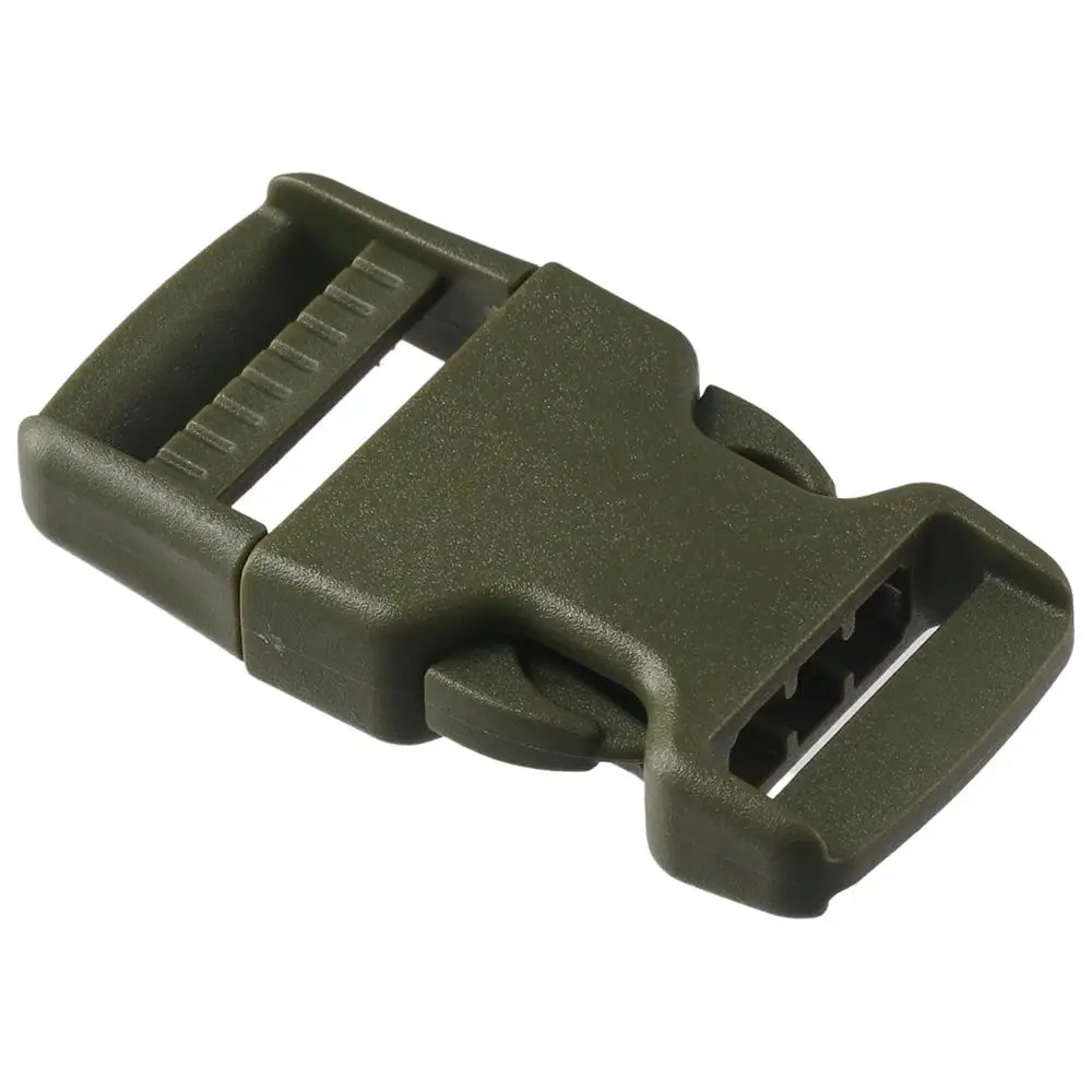 10Set Plastic Buckles Straps Set Luggage Strap Buckle Army Green 25mm Snap Clasp Replacement Slide Clip Set for Backpack