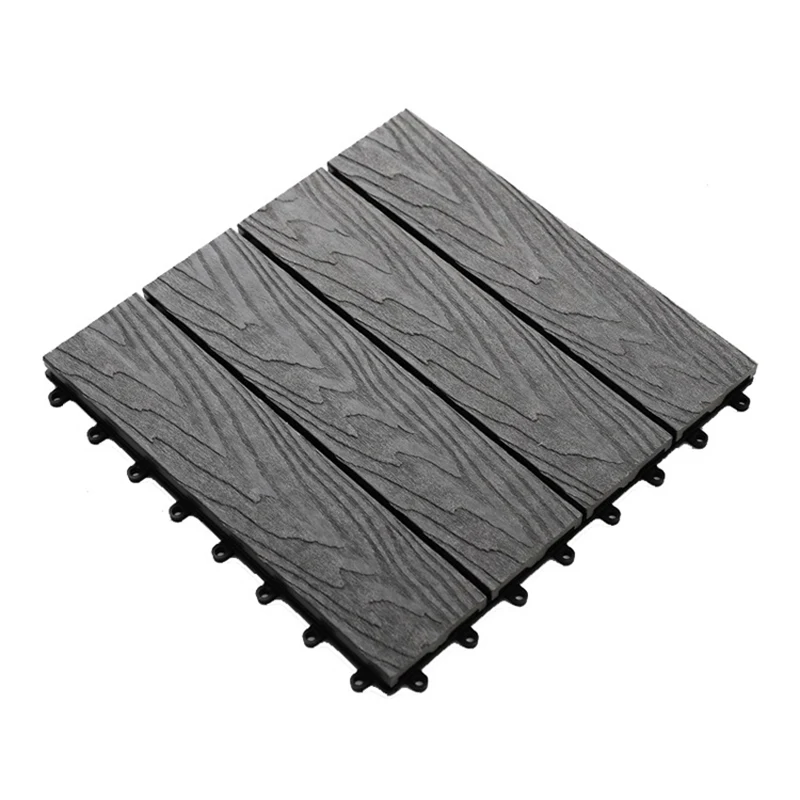 22 PCS Outdoor Composite Decking Tiles WPC Exterior DIY Floor Panels Beauty Yard Decoration Materials