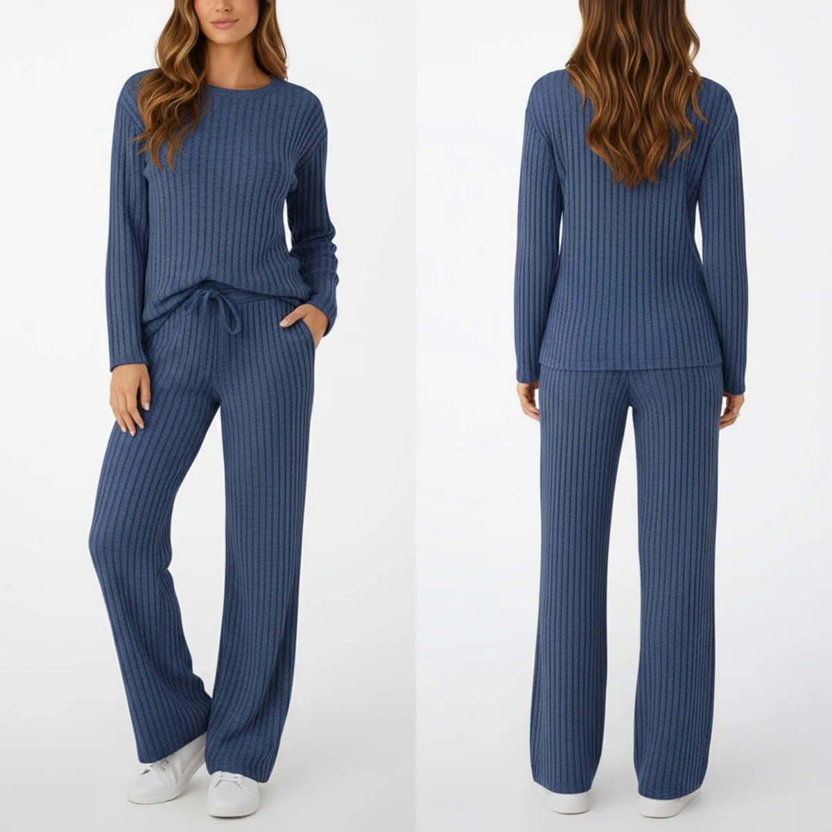 Europe, America, Autumn And Winter Pit Strips Are Thickened And Ground,  Waist Drawstring Pockets, Casual And Simple Wi