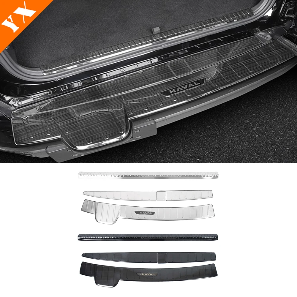 For GMW Haval H9 2024 2025 Accessories Stainless Black Silver Trim Car Rear Trunk Protector Plate Anti Hit/Dust sill Cover