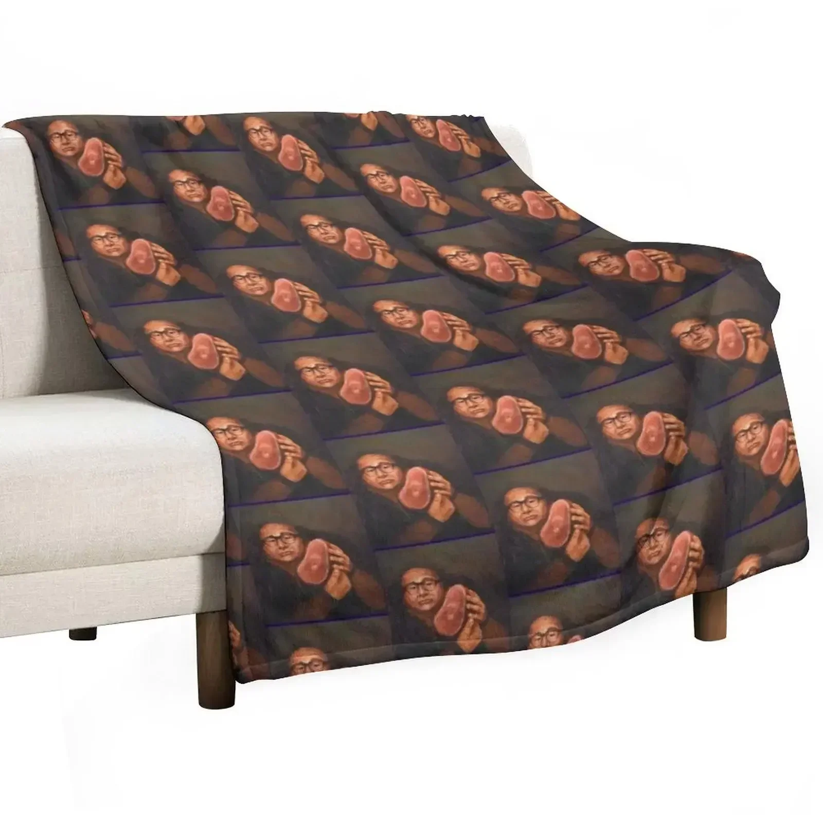 

Danny Devito And His Beloved Ham Throw Blanket cosplay anime Soft Plaid Blankets