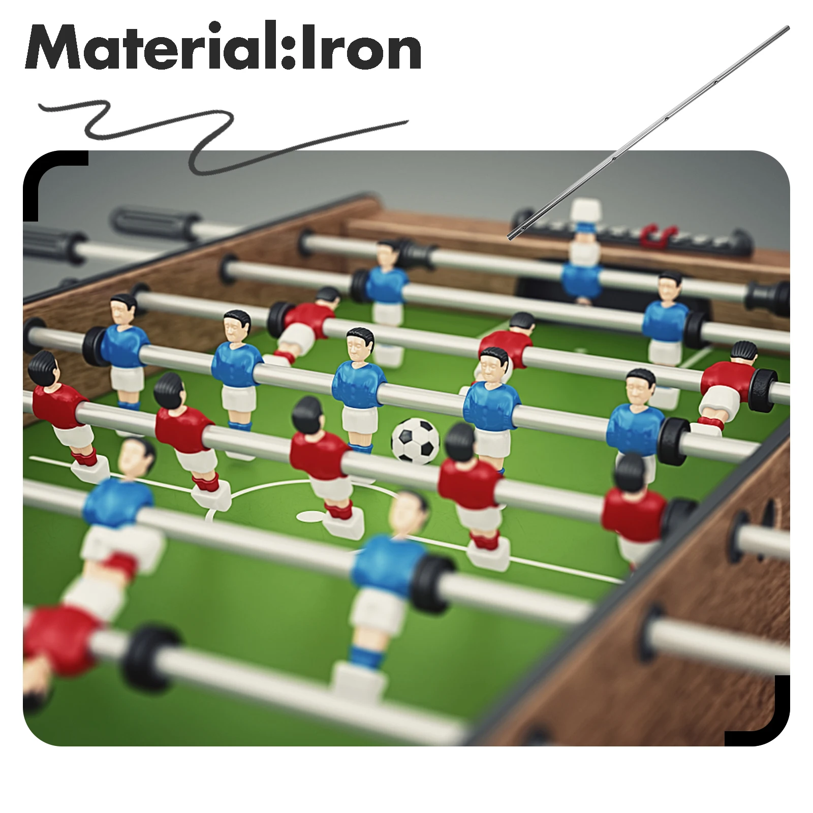 金属サッカーマシンポール操作ロッドフーズボールテーブル交換用キッズバーアクセサリーサッカーマシン部分