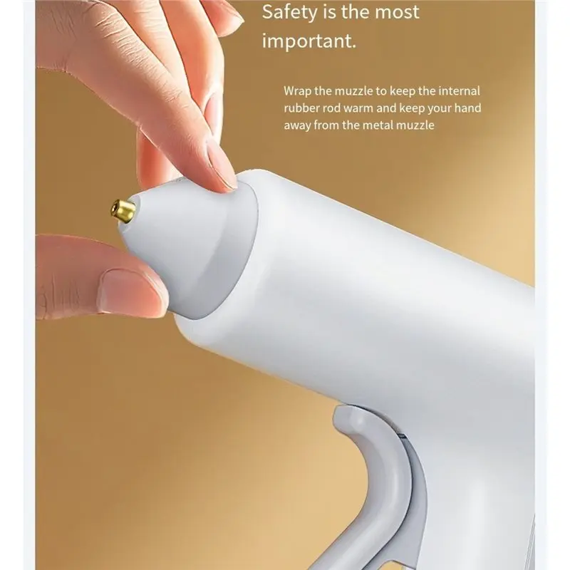 AAAN-USB Type-C 10W Wireless Hot Glue Gun 20 Glue Sticks 7Mm Auto Shutoff Ideal For School DIY Crafts Repairs A