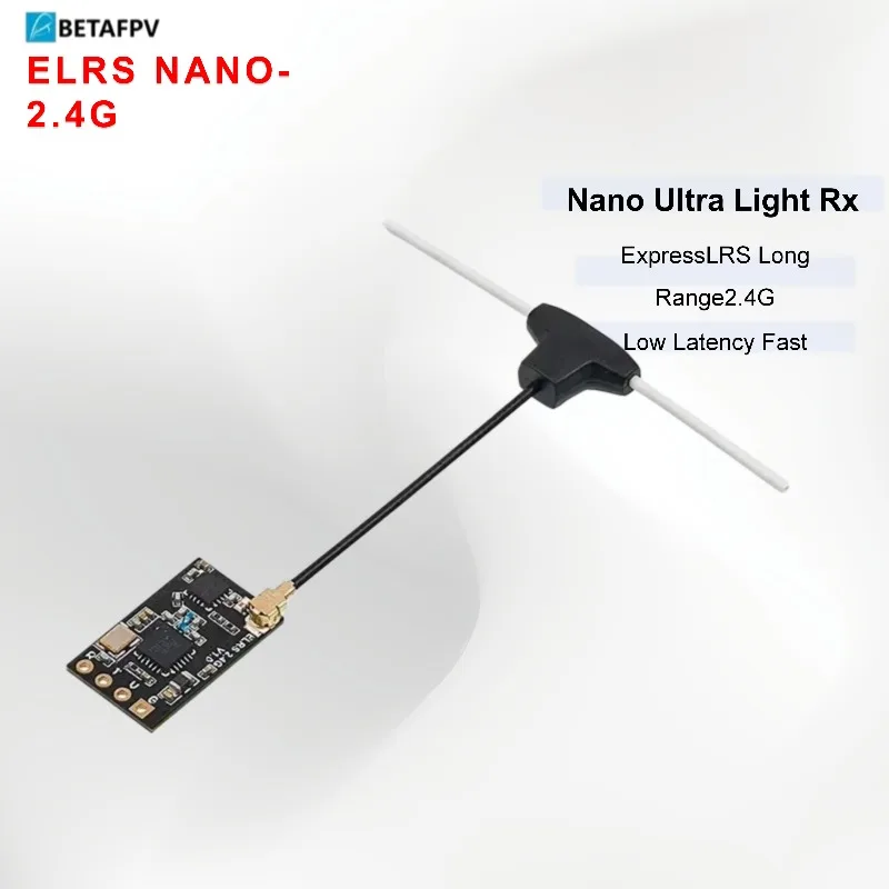 

BETAFPV ELRS Nano 2.4GHz ExpressLRS Long Range Receiver Ultra-Light RX for FPV Racing Drone Quadcopter RC Airplane