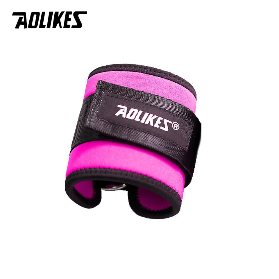 AOLIKES 1PCS Cable Ankle Straps D-Ring Ankle Cuffs For Gym Workouts Glutes Legs Strength Training Brace Support Sport Safety