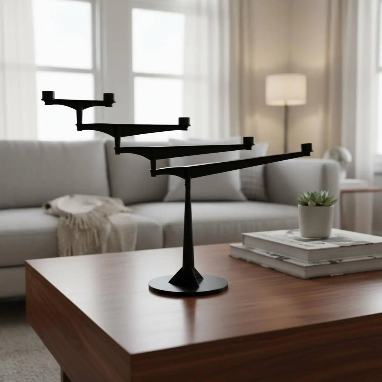 Multi Level Decorative Candle Stand Premium Iron Candle Holder for Home Decoration and Centerpiece Arrangements