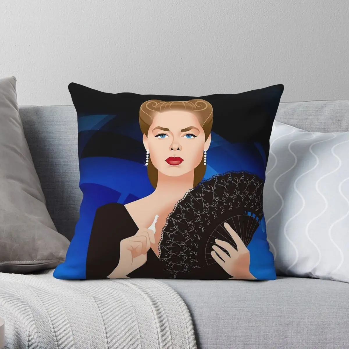 

Notorious Ingrid Bergman Alicia Square Pillowcase Polyester Linen Velvet Creative Zip Decor Throw Pillow Case Home Cushion Cover