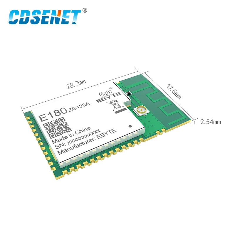 CDSENET 2.4GHz ZigBee 3.0 Module PCB IPEX 32-bit ARM Cortex -M4 PA  EFR32MG1B Chip 20dBm IO Port E180-ZG120A