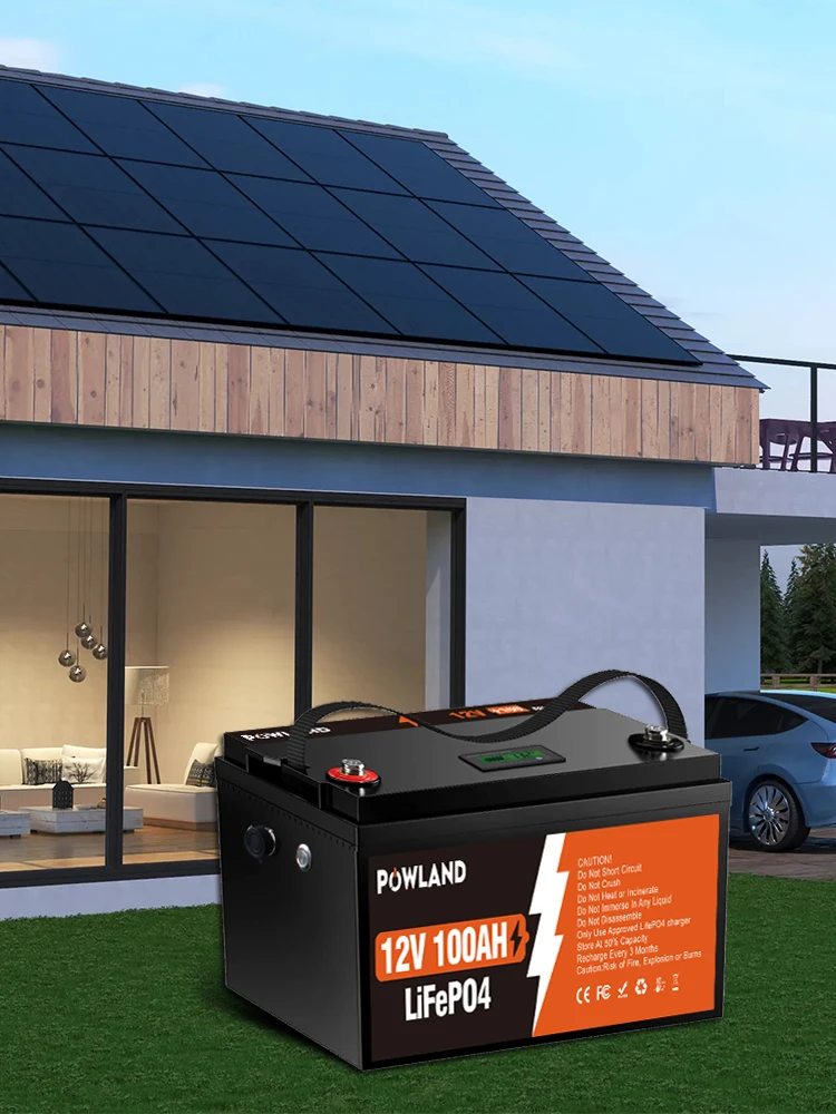 Akumulator LiFePO4 12V 200AH 24V 100AH Bez Ładowarki 12.8V Bateria Litowa Wbudowany BMS 200A 6000+ Cykli Do Łodzi Szybka Wysyłka z UE — 2