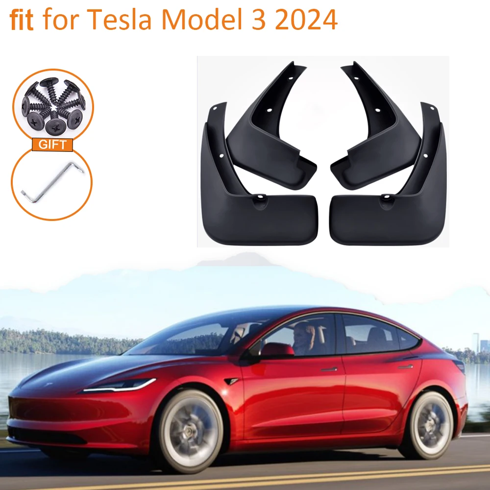 

4 шт./комплект, Автомобильные Брызговики Tesla Model 3 2024