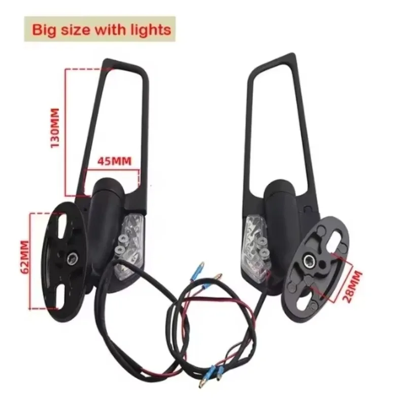 For Suzuki GSXR 600 750 1000 K8 GSX1300R GSX650F GSX-R ZX10R Modified Wind Wing Adjustable Rotatable Universal Rearview Mirror view 2