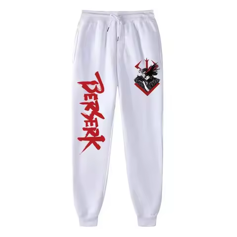Anime Berserk Anime Printed Fleece Trousers Autumn and Winter Running Pants Jogging Men's Casual Comfortable Sports Pants S-3XL