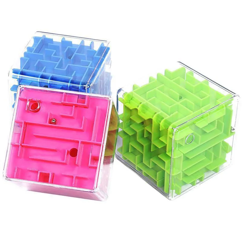 3D Labyrinth Marble Puzzle Maze Cube Brain Teasers For Kids And Adults Mind Games Iq Challenge Intelligence Toys