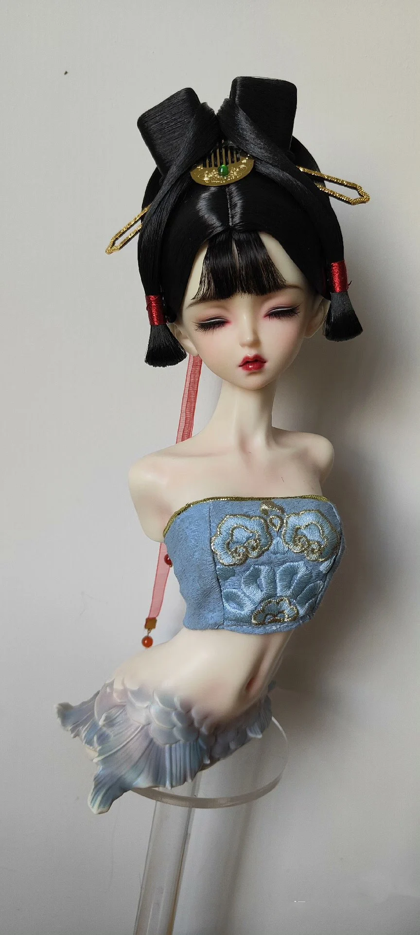 1/6 1/4 1/3 scala Costume antico BJD bambola parrucche cinese Hanfu Vintage capelli fata parrucca per MSD SD13 ragazza accessori SSDF A2035