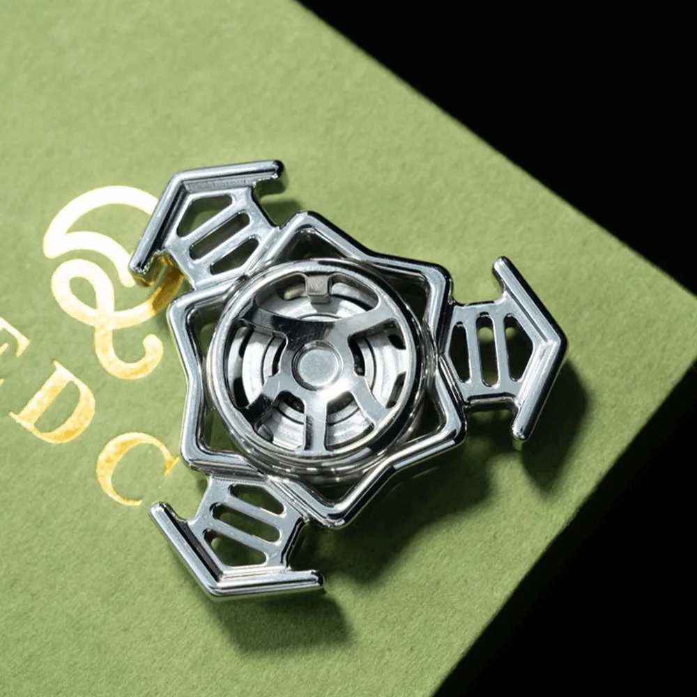 QEDC JING フィジェットスピナー プロフェッショナル ステンレス鋼 研磨済み オリジナル EDC ストレス解消 おもちゃ フィジェットスピナー