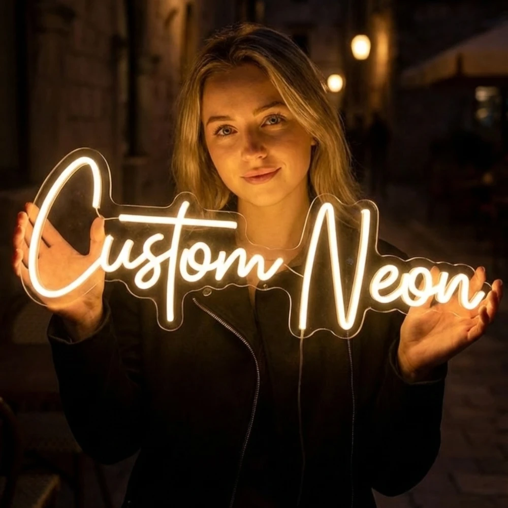 

Custom Neon Signs LED Light Personalized Wall Decor for Bedroom Wedding Bar Party Home Atmosphere Lighting