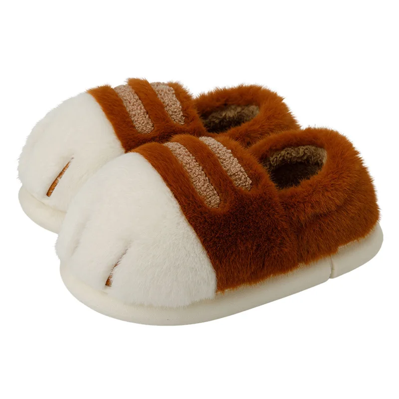 Designer Female Cat Paw Slippers Home Girls Animal Claw Platform Shoes JK Gothic Slipper Woman Fluffy Fur Slides Home Shoes