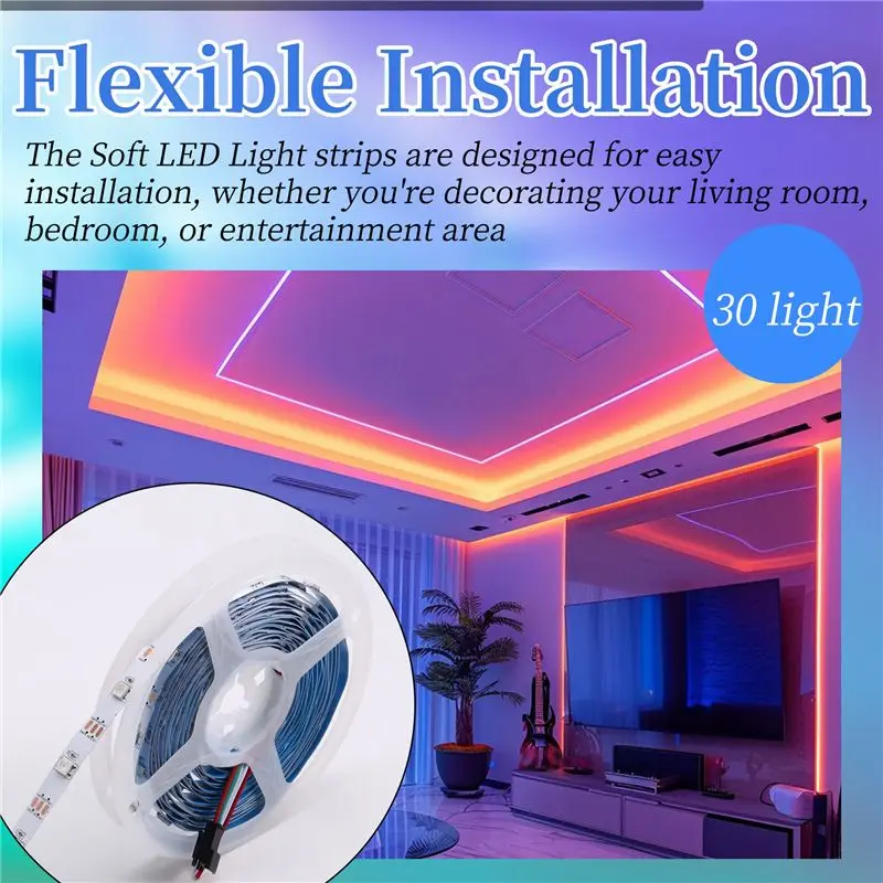 LED Magic Light With Full Color Smart Color Soft LED Light Atmosphere Decorative Light 30 Light
