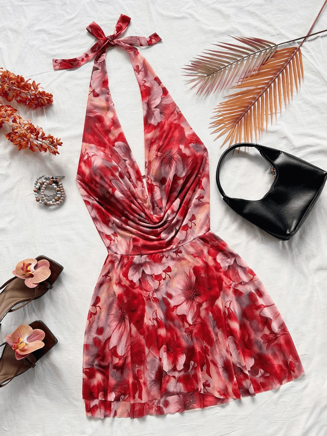 فستان فرنسي مطبوع راقي، منتج صيفي شعبي للنساء في عام 2025. تنورة قصيرة جديدة، اتجاه فستان التخسيس والعطلات #4