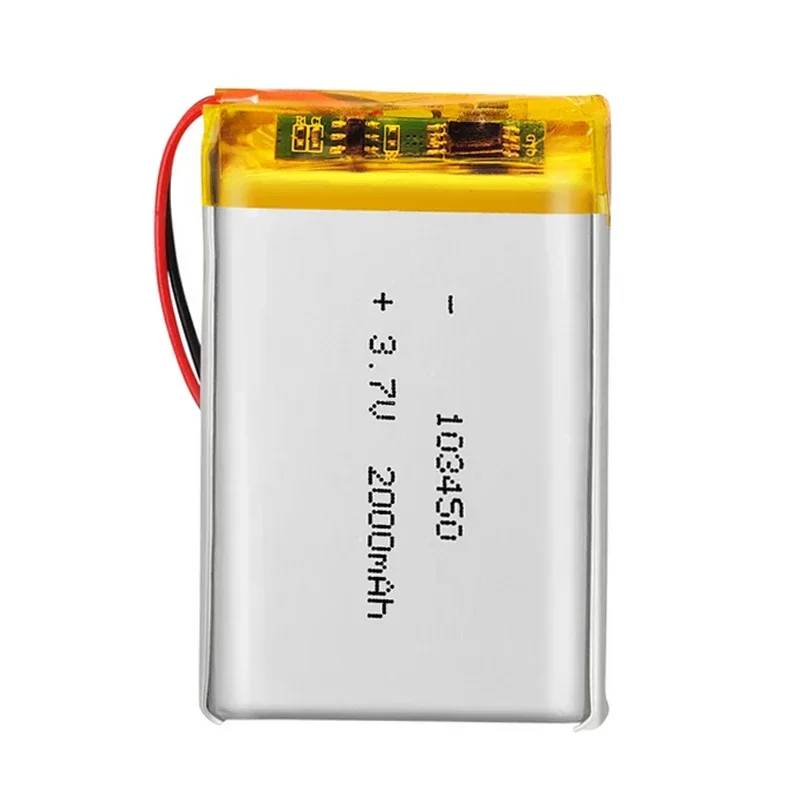 20PCS Small pudding kid-learning story machine 103450  MP5 GPS Speaker headset e-book 3.7v lithium polymer battery 2000mah