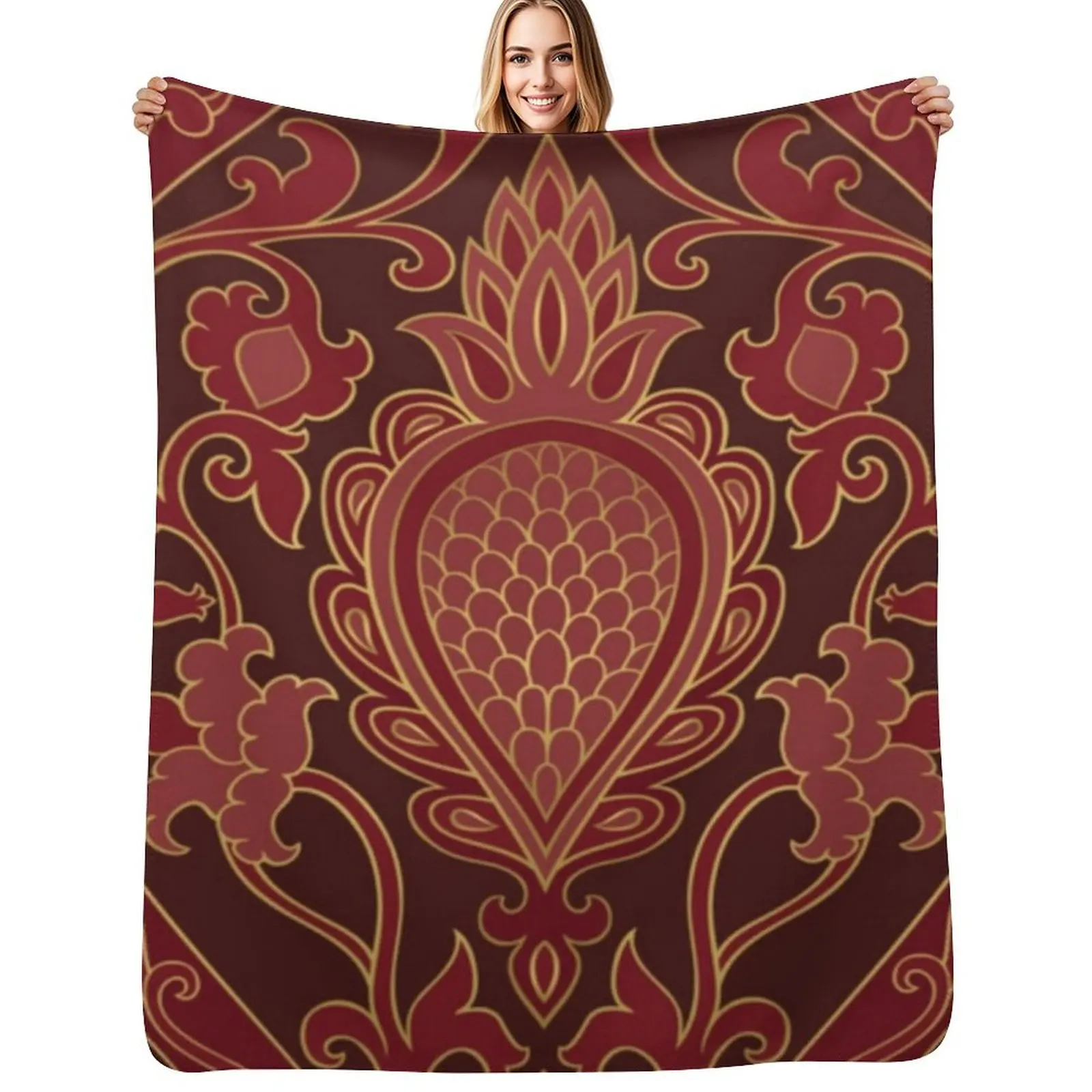 

BURGUNDY Throw Blanket Bed covers Stuffeds Polar blankets and throws Blankets