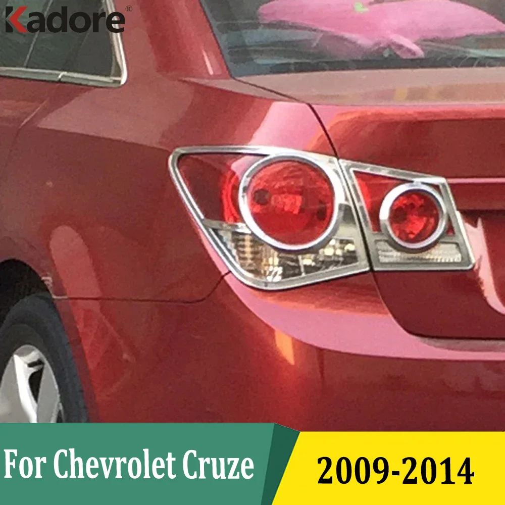 

Rear Tail Light Lamp Cover Trim For Chevrolet Cruze 2009-2012 2013 2014 Sedan Chrome Taillight Hood Ganish Car Accessories