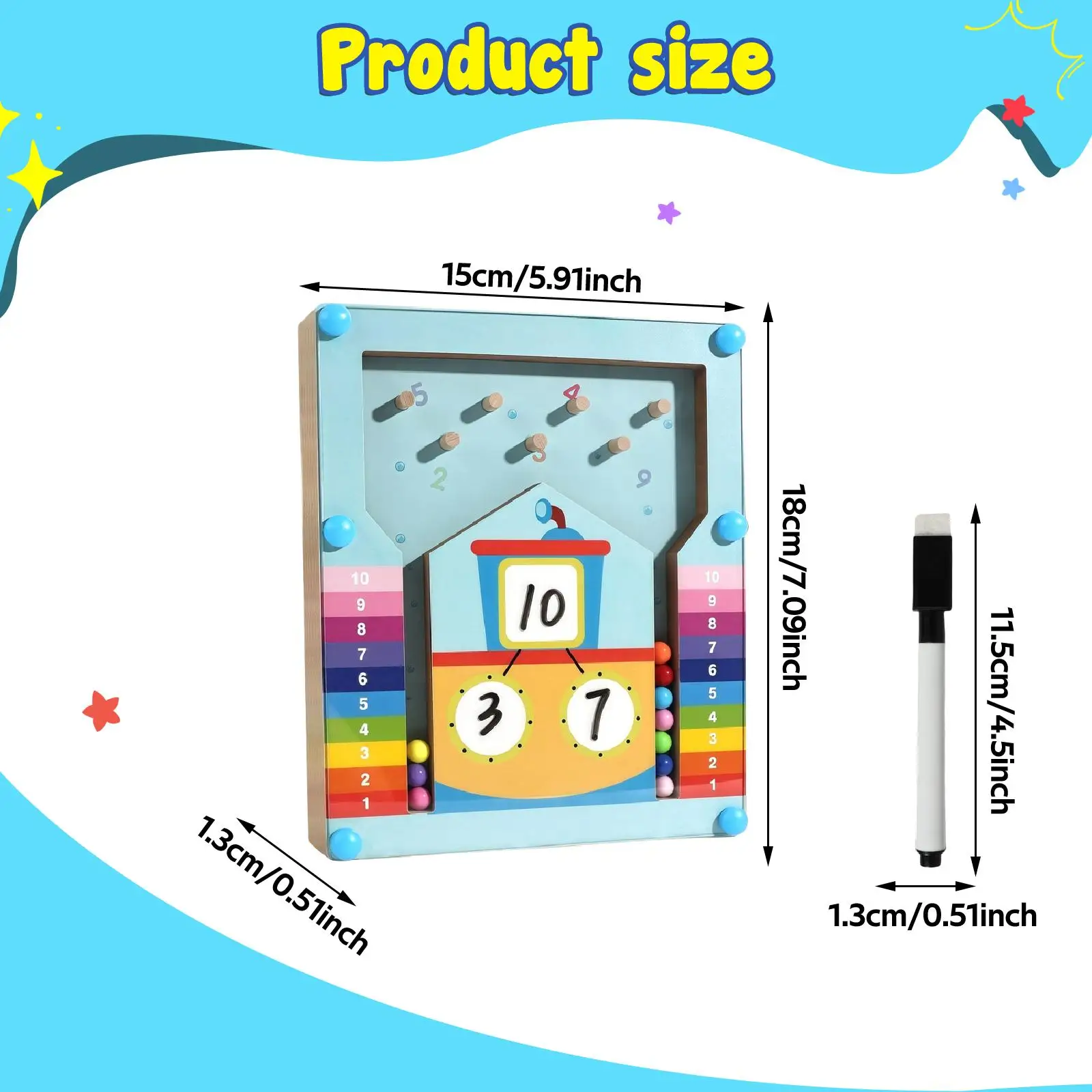 Counting Wooden Toy Number Arithmetic Learning for 4 5 6 Year Old Preschool