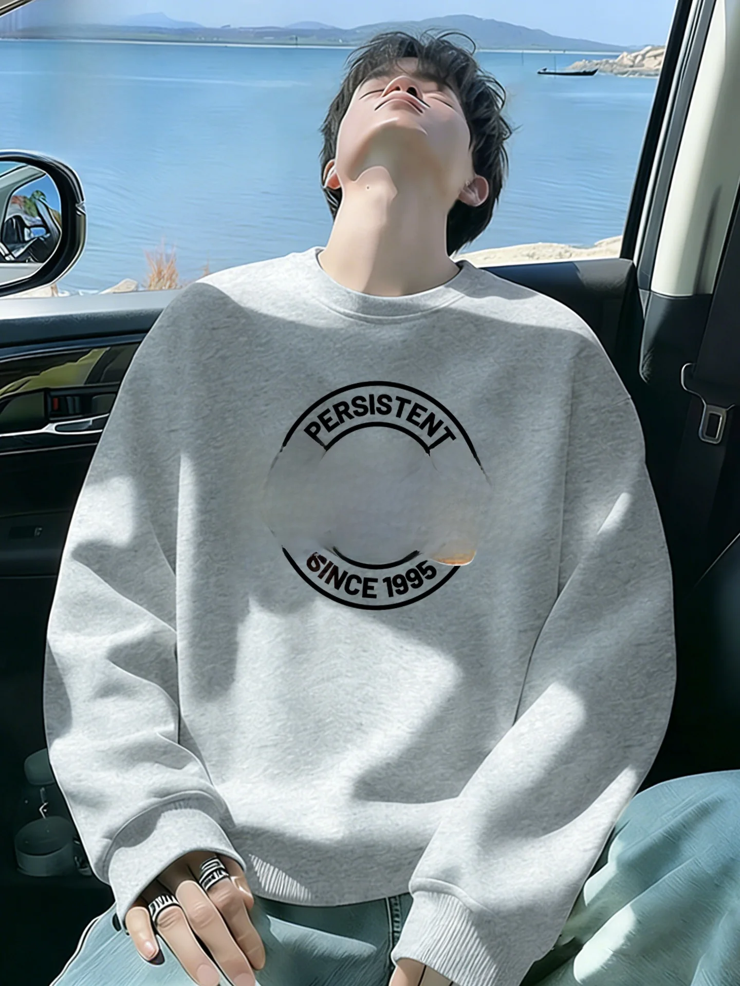 

Удлиненный свитшот с круглым вырезом, удобный, из хлопка и полиэстера, для весны и осени, повседневный, модный, уличный стиль