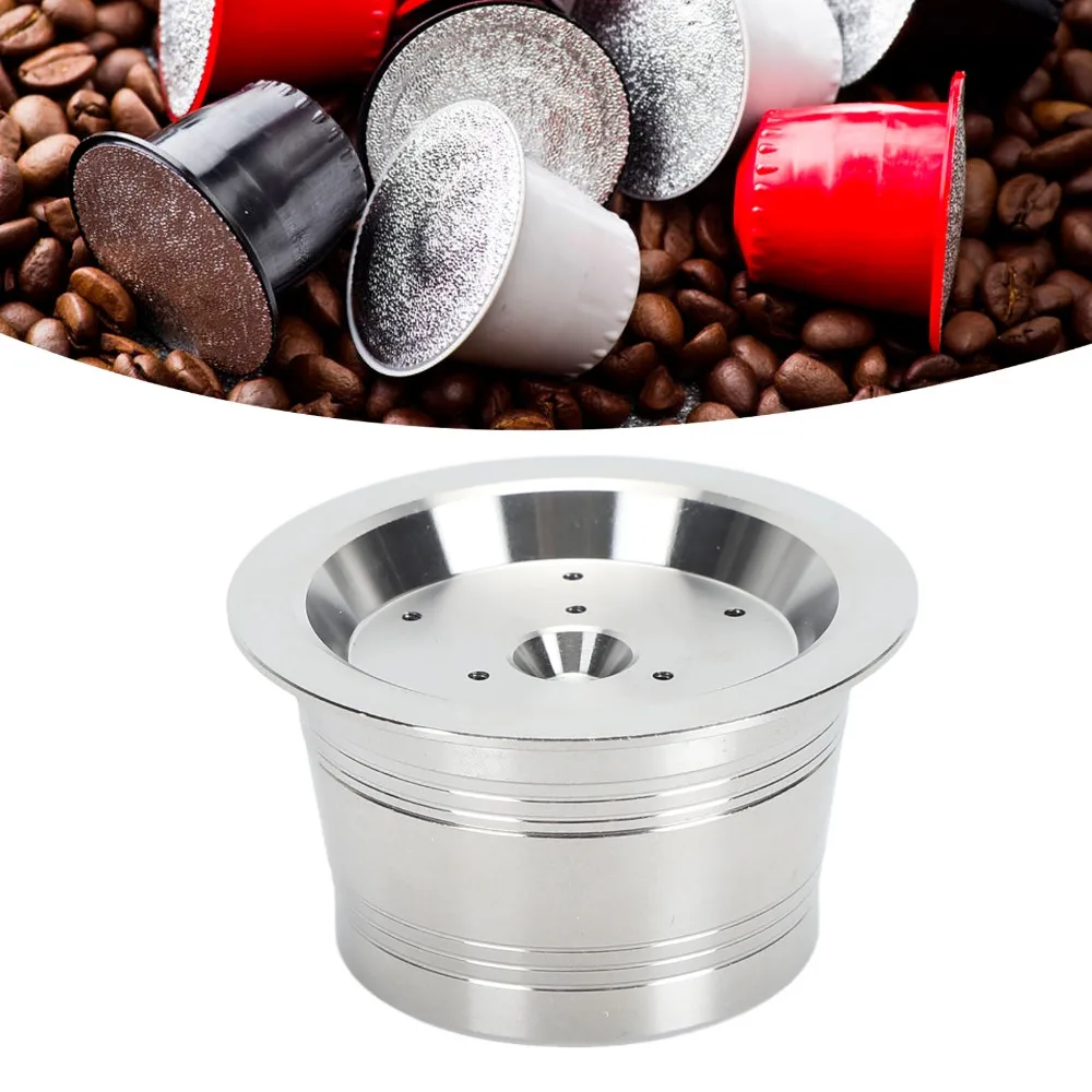 Stainless Steel Material Reusable Coffee Pods With Spoon Brush Reusable Design Metal Reusable Coffee Pods Eco Friendly Feature